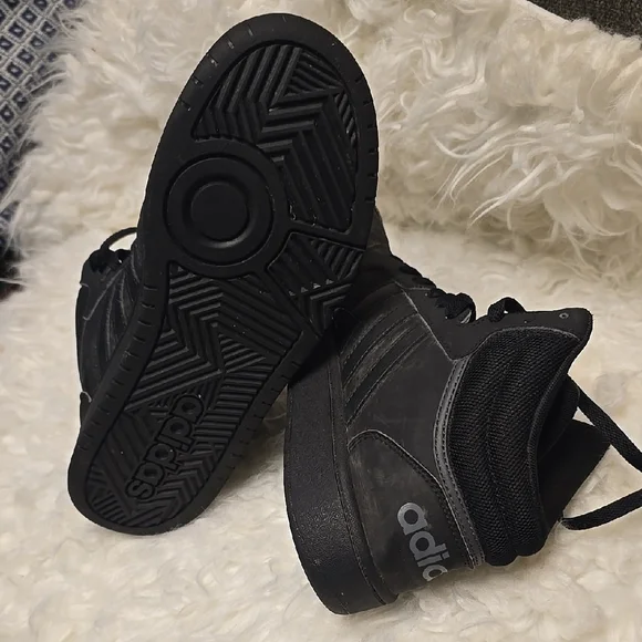 Adidas Black High-Top Sneakers with Suede Finish - Picture 7 of 7